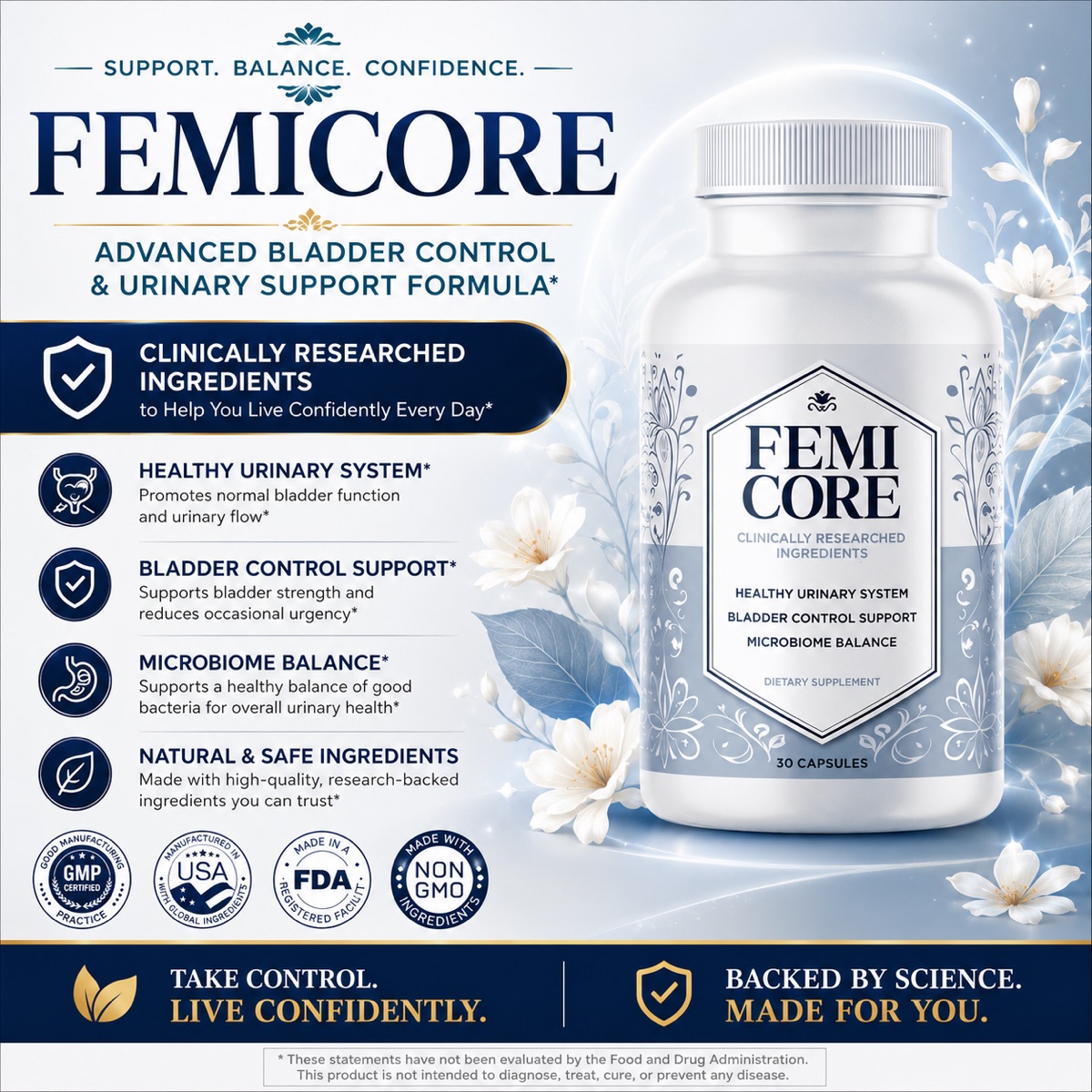 FemiCore advanced bladder control and urinary support formula
